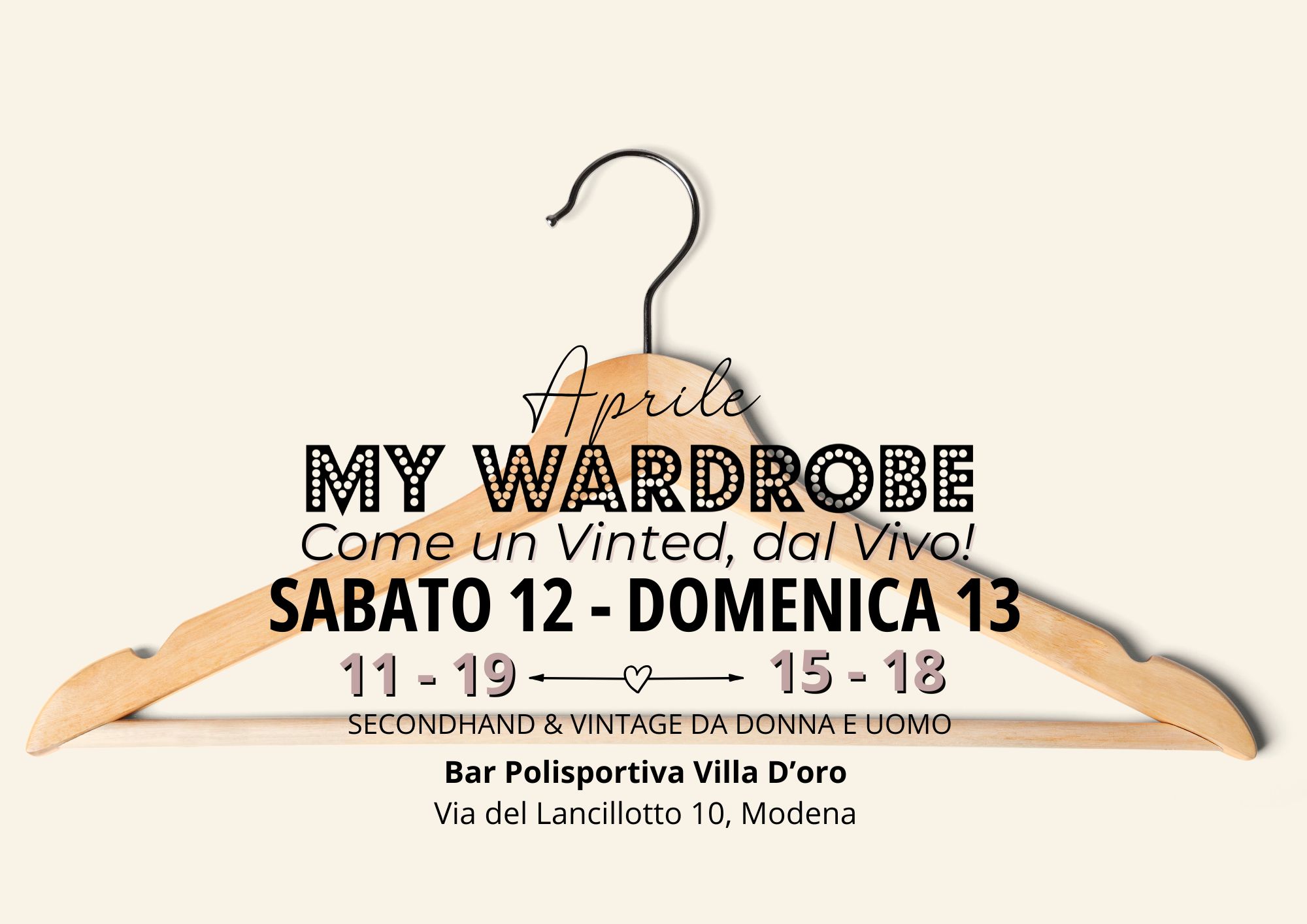 MY WARDROBE APRILE copertina FB VILLA D’ORO MARZO 2025