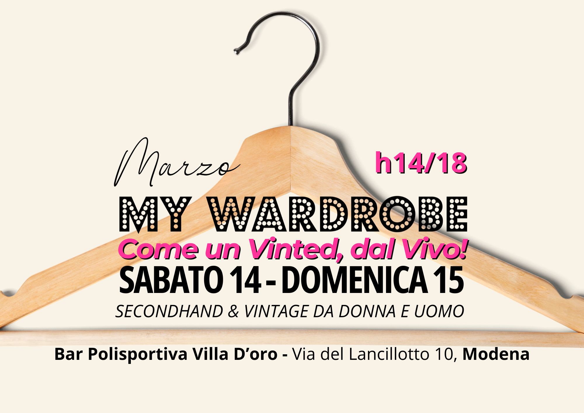 MY WARDROBE VILLA D’ORO MARZO 2026